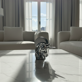 Silver Unicorn Coaster Holder