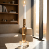 Rectangular Crystal Cube Candle Holder