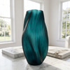 Luxury Teal Flow Vase