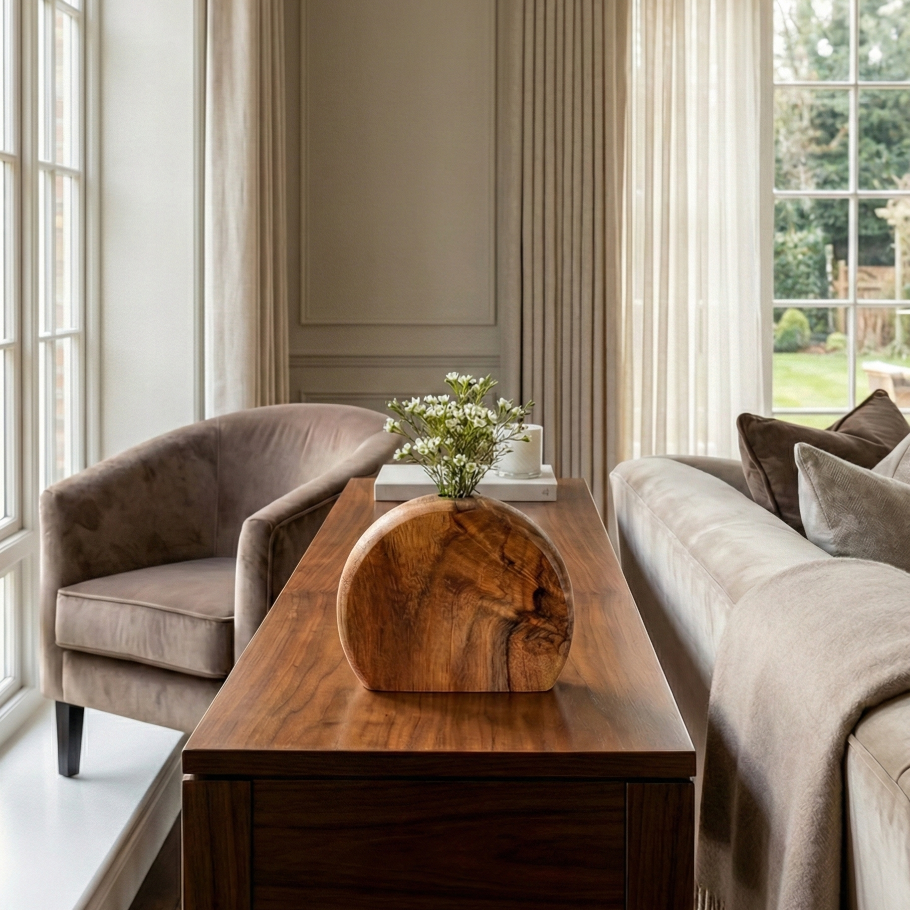 Round Wood Multi-Use Holder - Figi Home