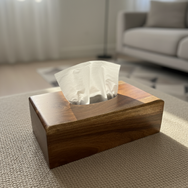 Oron Wooden Tissue Box