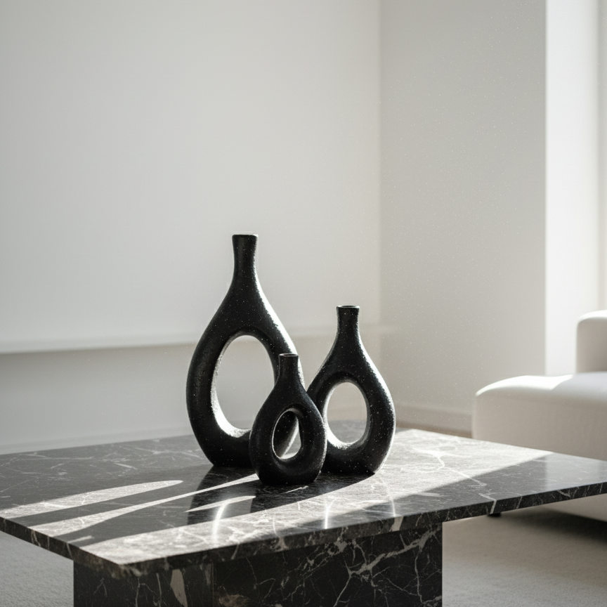 Eclipse Sculptural Vase Set