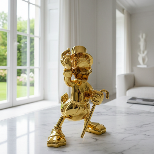Golden Duck Gentleman Sculpture