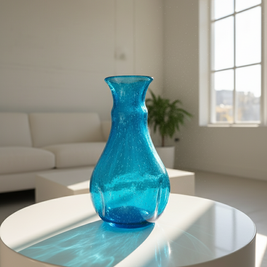 Azure Glass Vase
