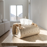 Modern Textured Scroll Tissue Holder