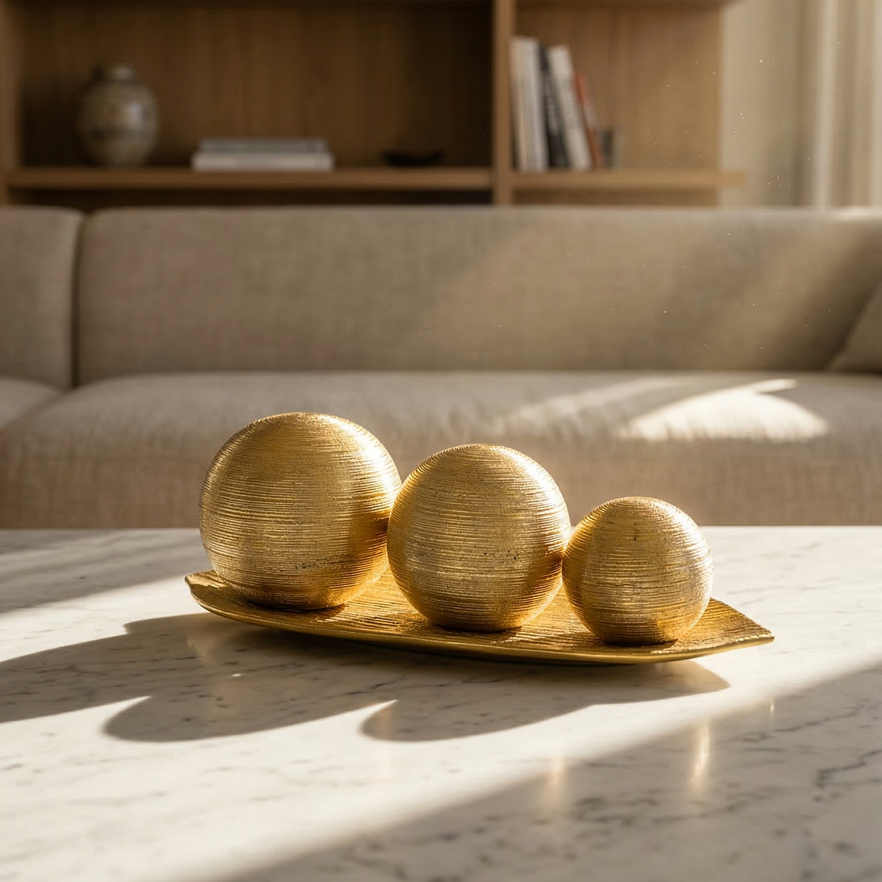 Golden Orbit Tray Set