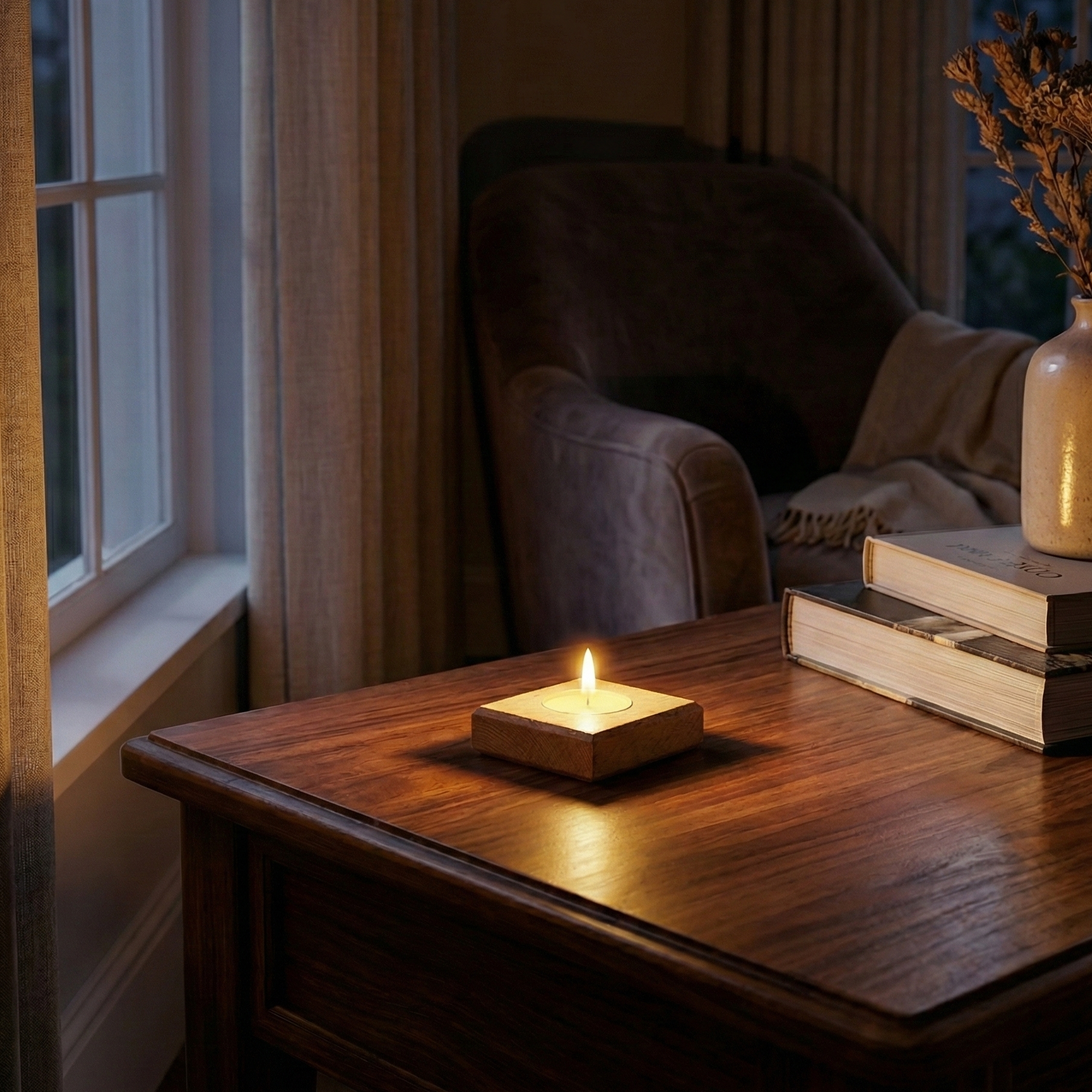 Mini Wood Candle Holder - Figi Home