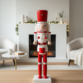 Royal Red & White Nutcracker