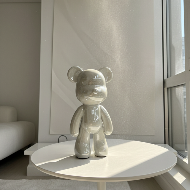 Chrome teddy Sculpture