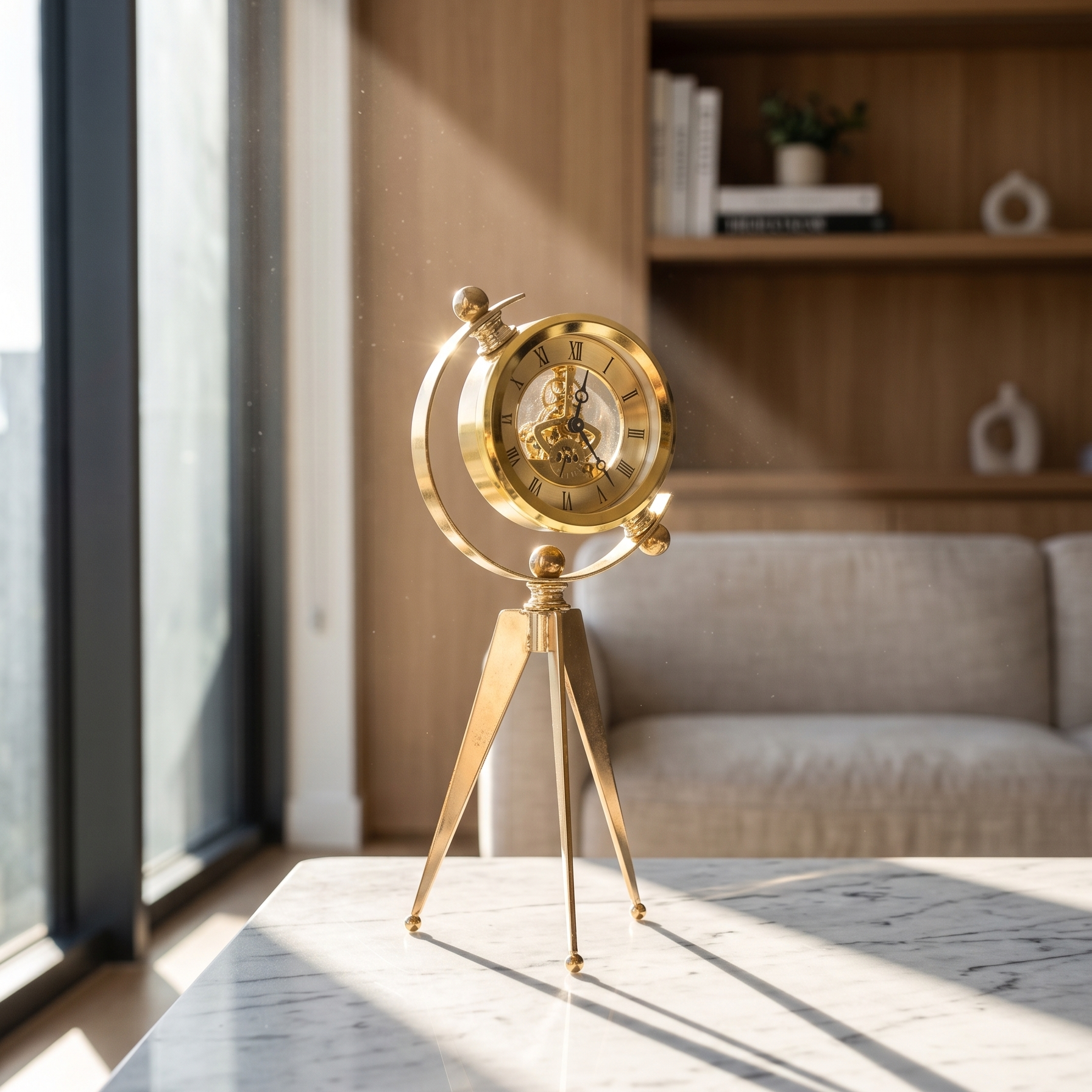 スヌーピー キャッスルクロック 置時計 ホワイト　ゴールド Presidential Clock | U.S. Navy 250th Anniversary | Chelsea Clock