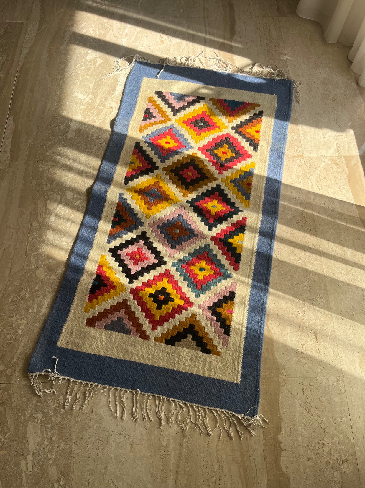 Azure Mosaic Kilim