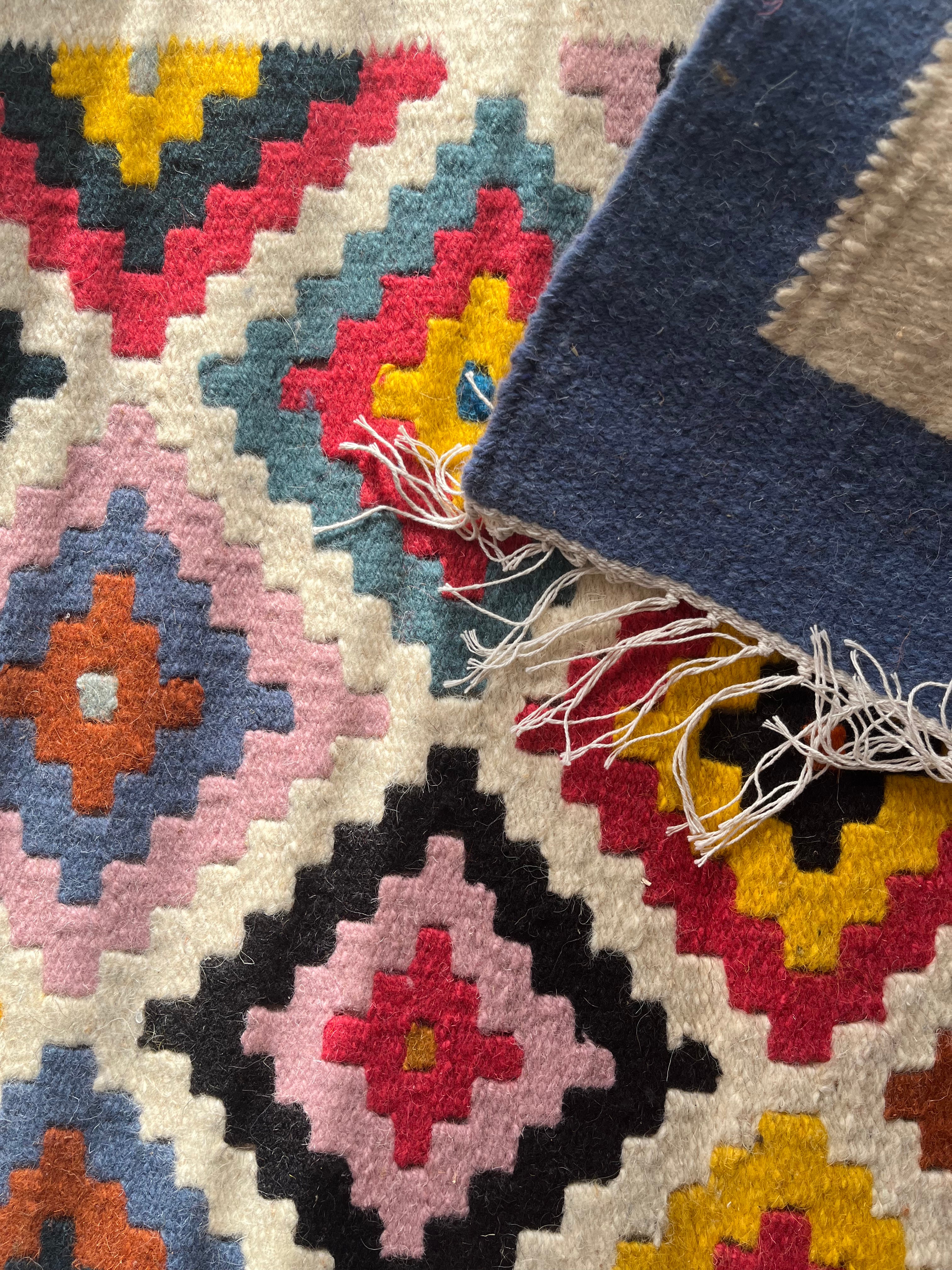 Azure Mosaic Kilim