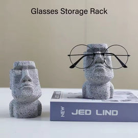 Mini Stone Head Glasses Holder