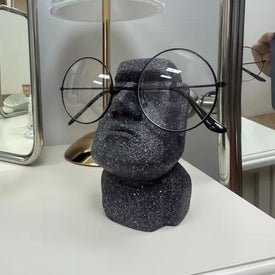 Mini Stone Head Glasses Holder