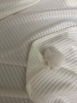 Pom-Pom Ribbed Throw Blanket - Figi Home