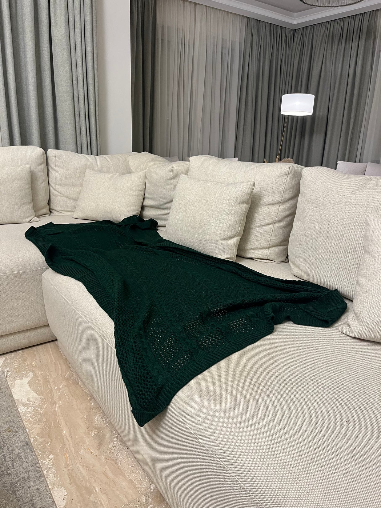 Knitted Textured Throw Blanket - Figi Home