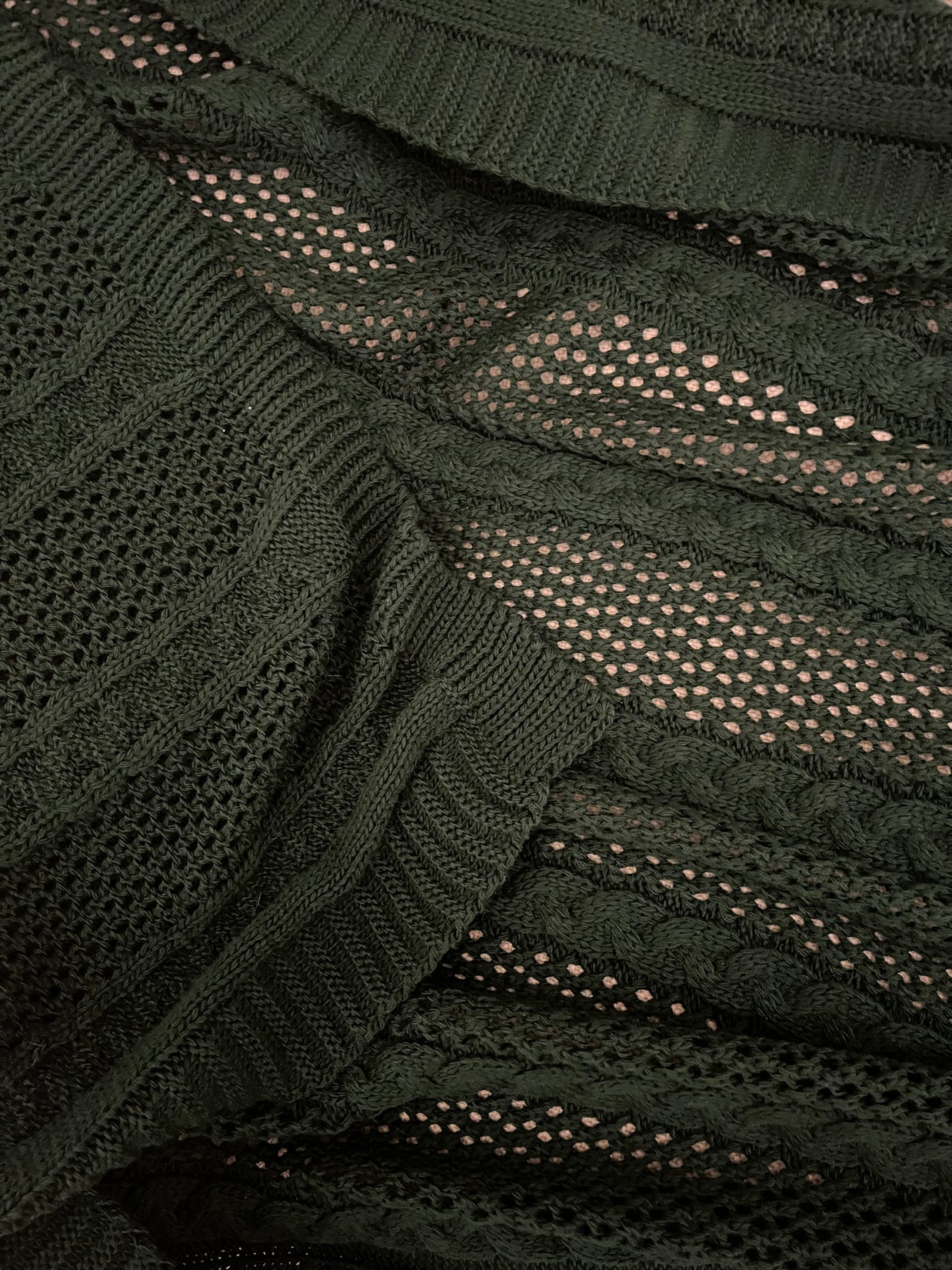 Knitted Textured Throw Blanket - Figi Home