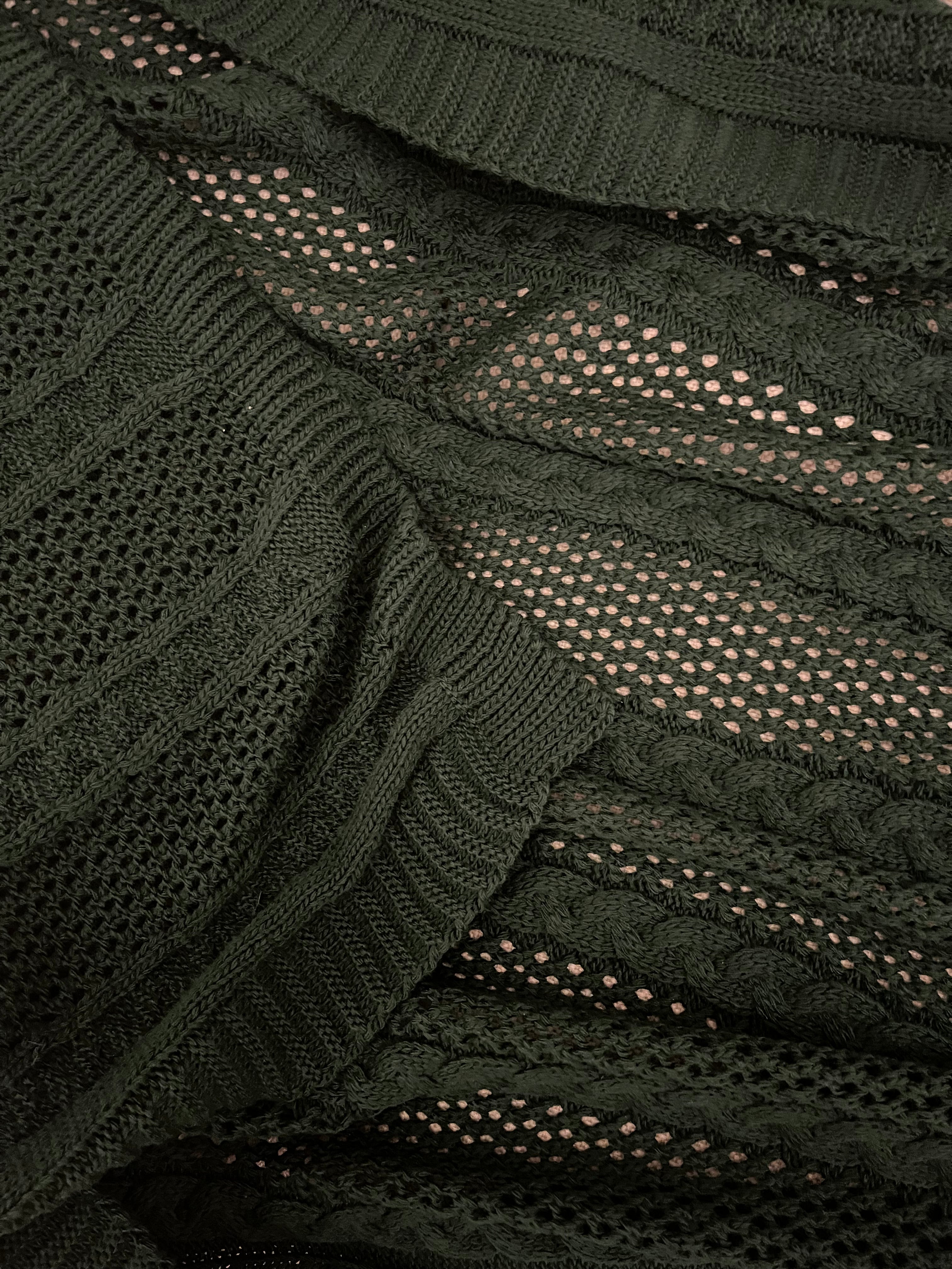 Knitted Textured Throw Blanket - Figi Home