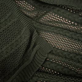 Knitted Textured Throw Blanket - Figi Home
