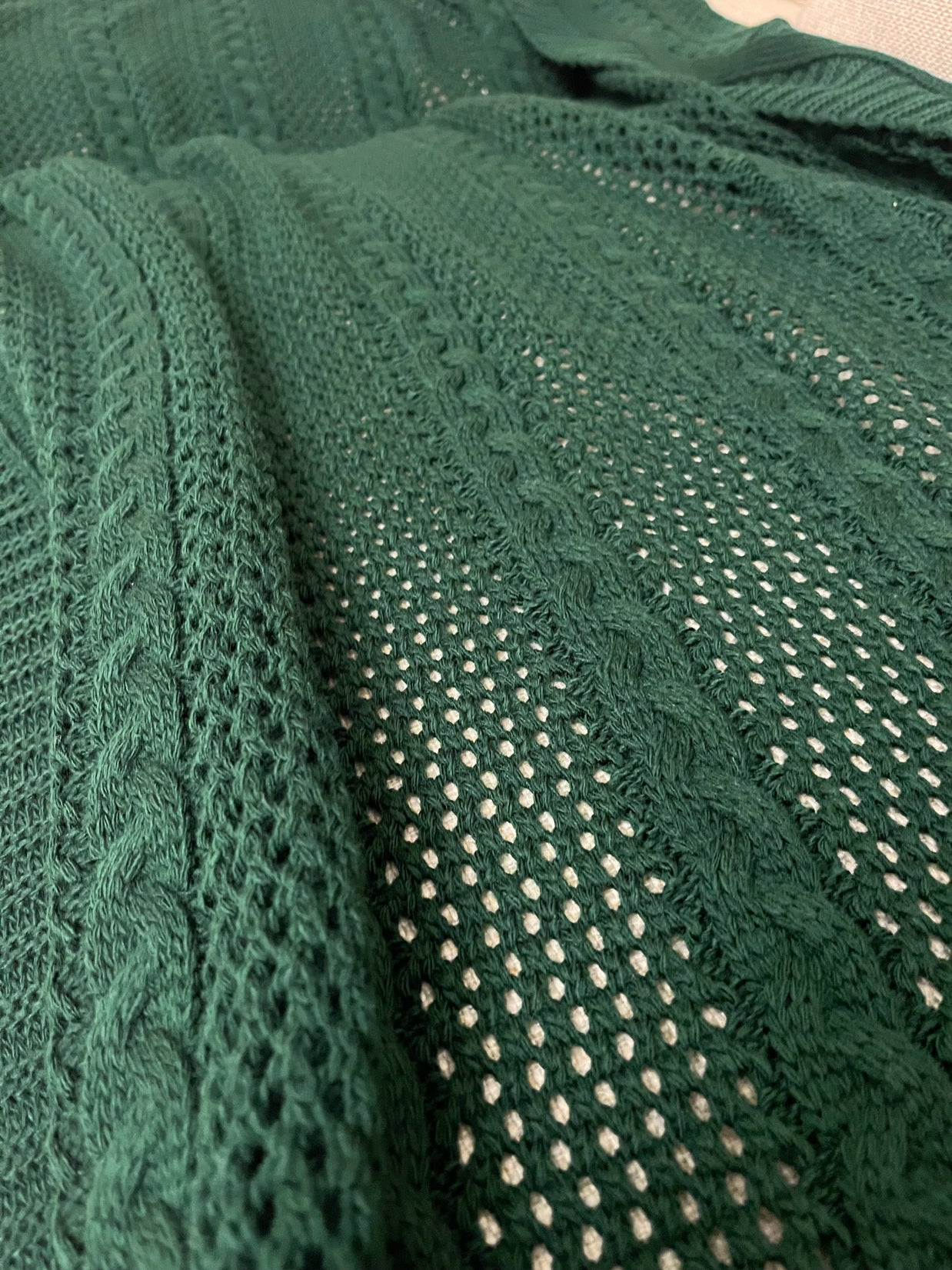 Knitted Textured Throw Blanket - Figi Home