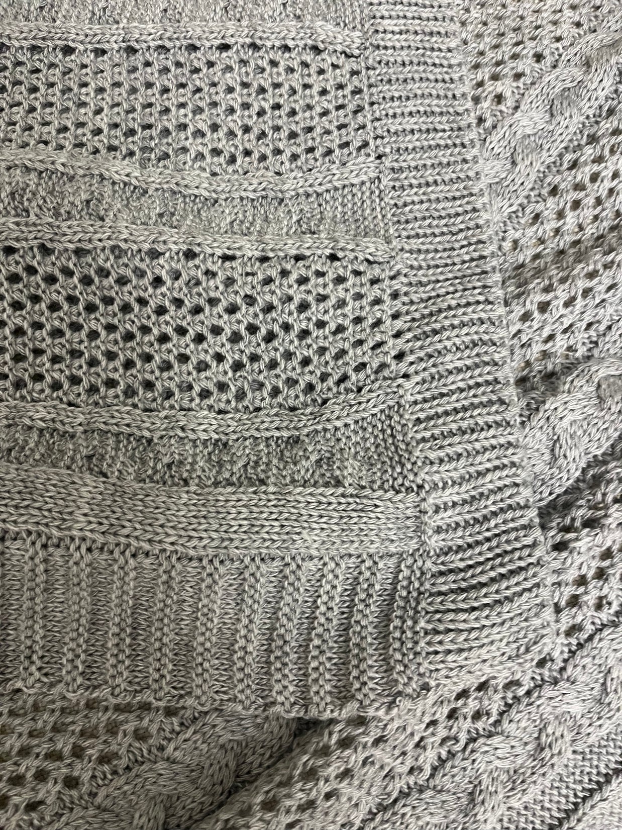 Knitted Textured Throw Blanket - Figi Home