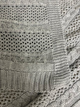 Knitted Textured Throw Blanket - Figi Home