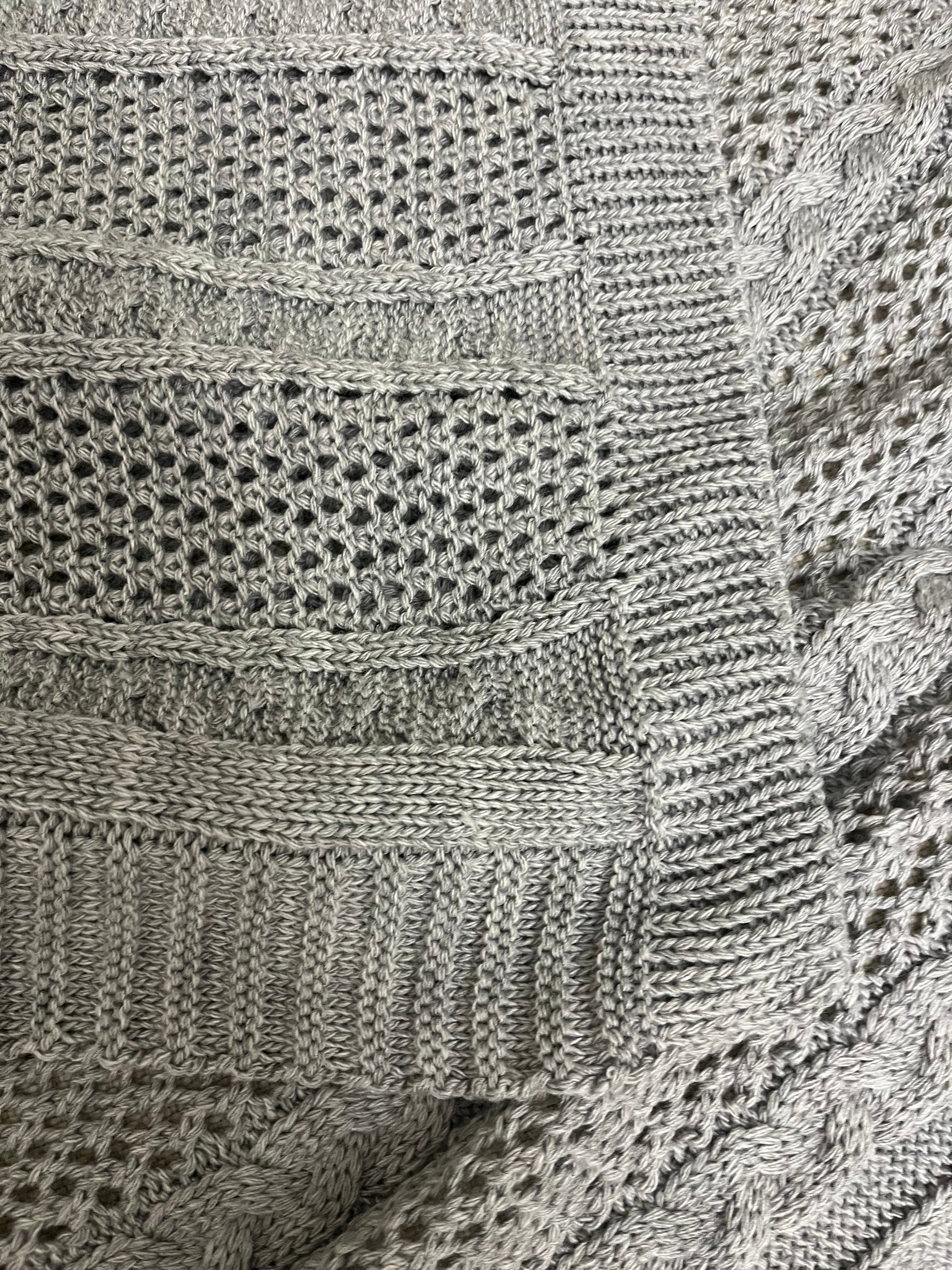 Knitted Textured Throw Blanket - Figi Home