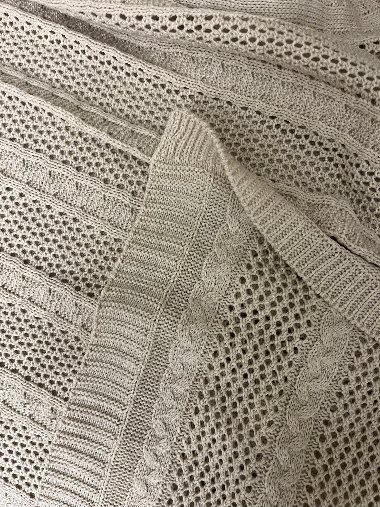 Knitted Textured Throw Blanket - Figi Home