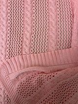 Knitted Textured Throw Blanket - Figi Home