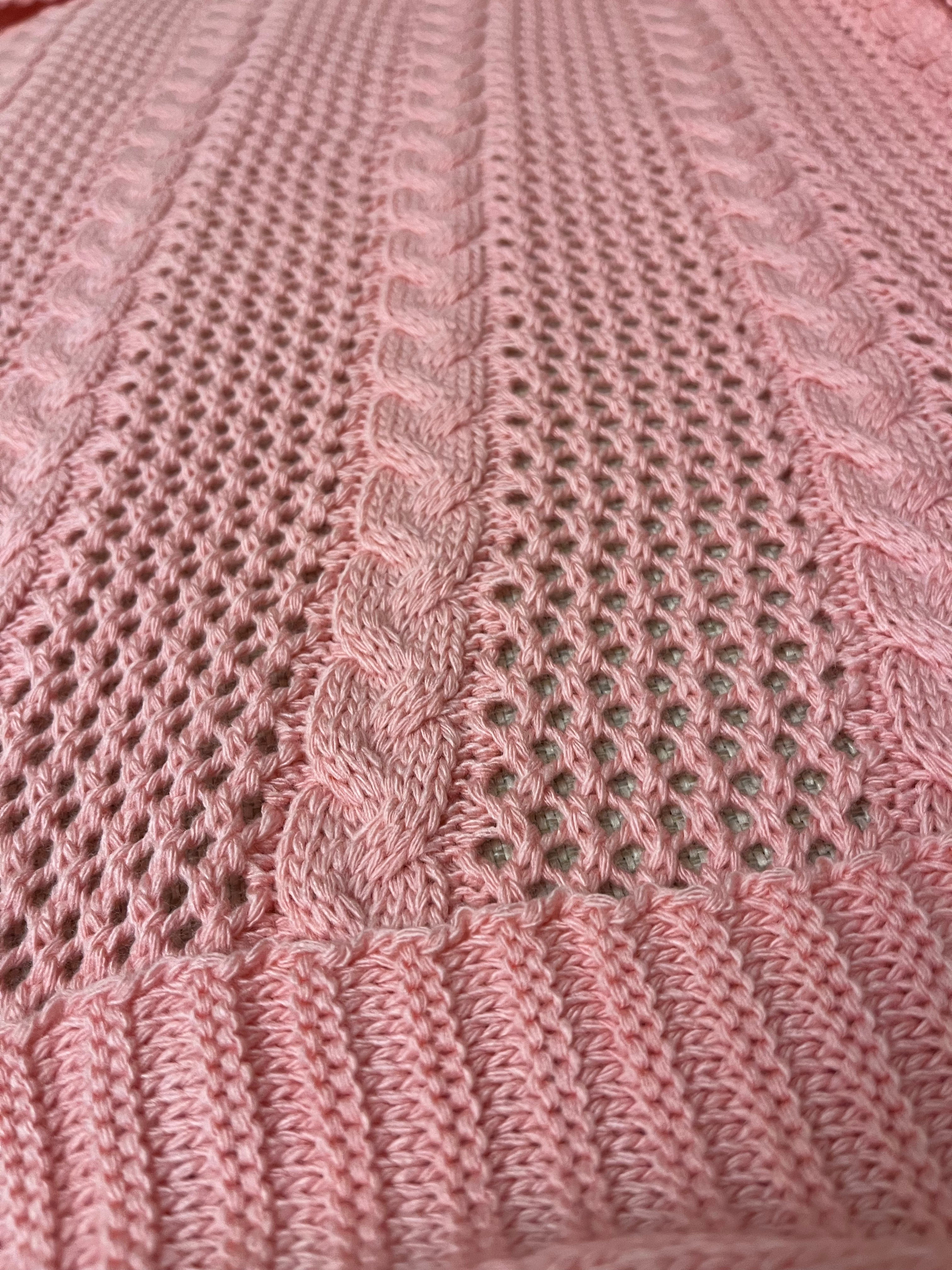 Knitted Textured Throw Blanket - Figi Home