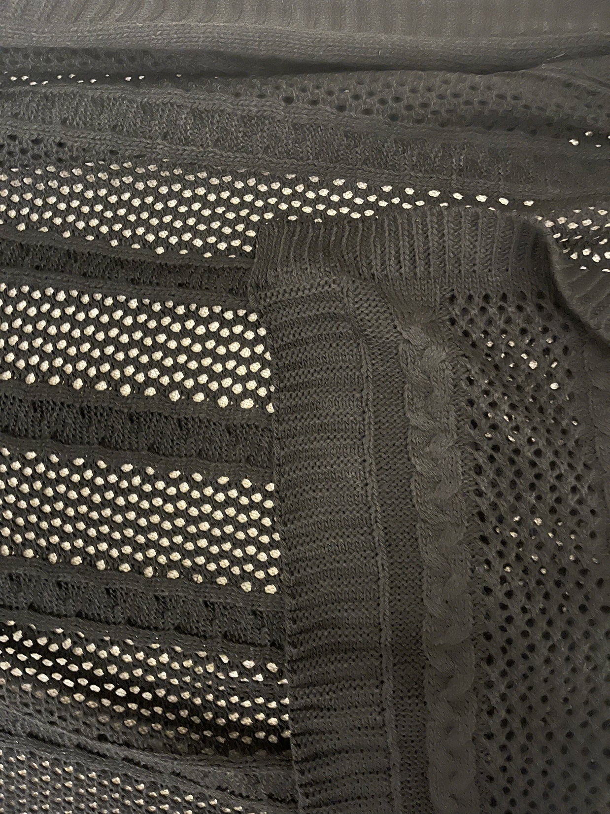 Knitted Textured Throw Blanket - Figi Home