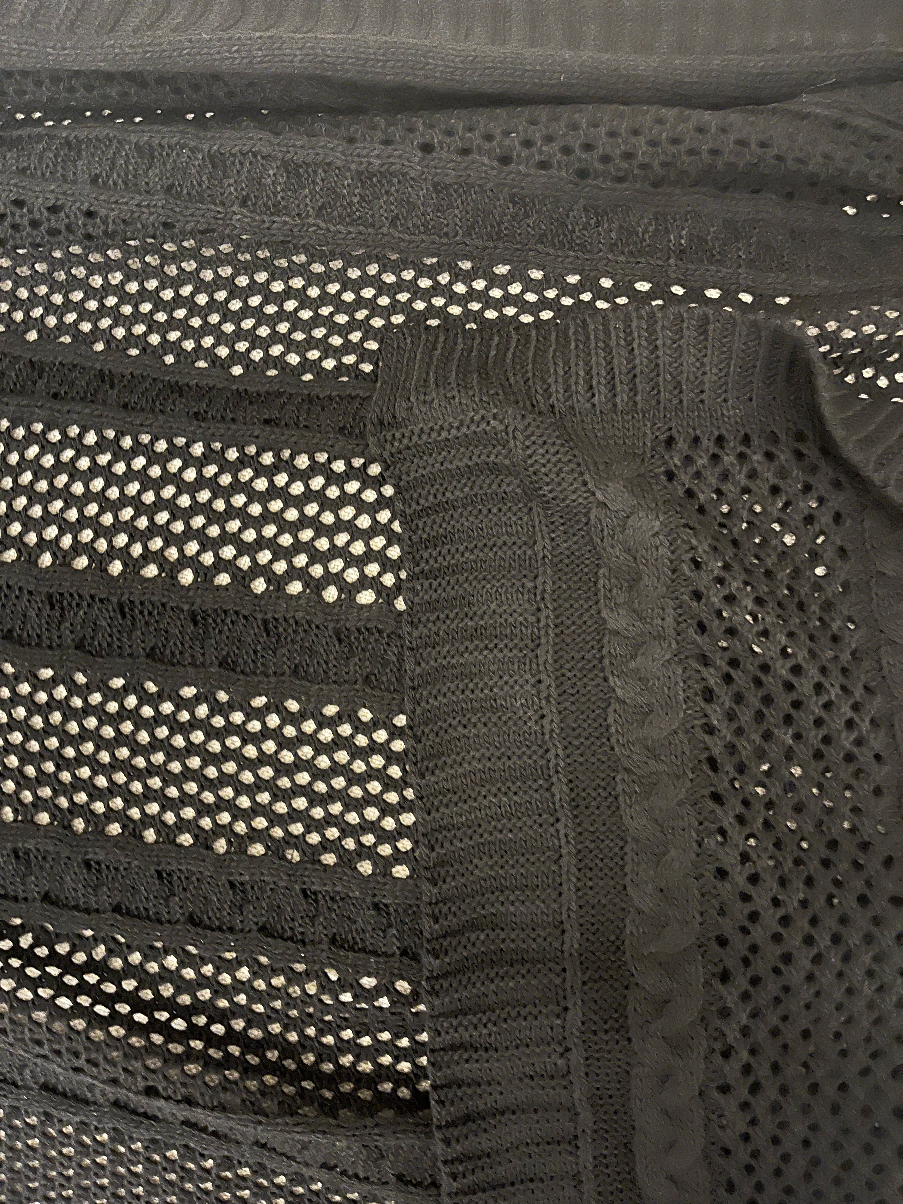 Knitted Textured Throw Blanket - Figi Home