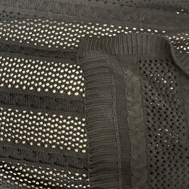 Knitted Textured Throw Blanket - Figi Home