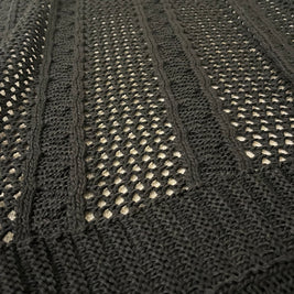 Knitted Textured Throw Blanket - Figi Home