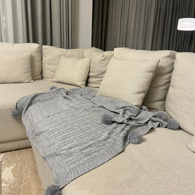 Tassel Knit Throw - Figi Home