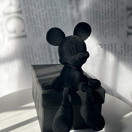 Velvet Sitting Mouse Sculpture