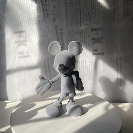 Velvet Standing Mouse Sculpture