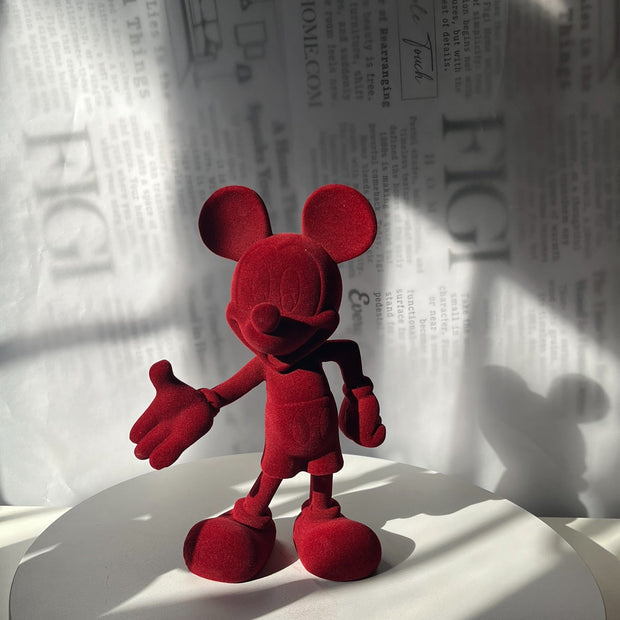 Velvet Standing Mouse Sculpture