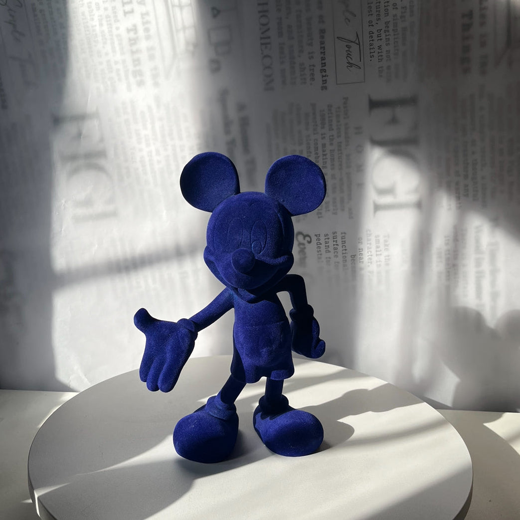 Velvet Standing Mouse Sculpture