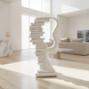 Abstract Face Book Sculpture - Figi Home