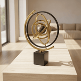 Abstract Gold Sphere Sculpture - Figi Home