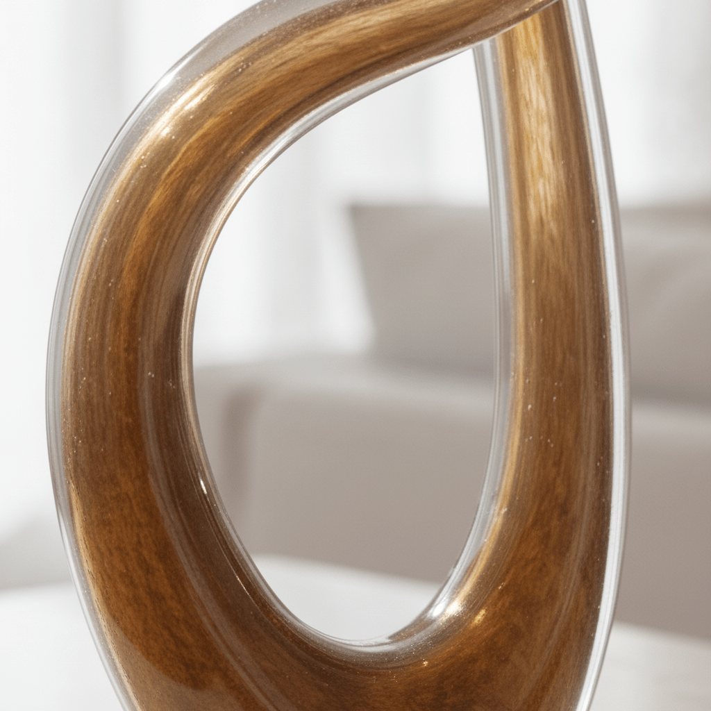 Abstract Swirled Glass Sculpture - Figi Home