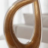 Abstract Swirled Glass Sculpture - Figi Home