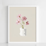 Floral Toilet Paper Vase Art - Figi Home