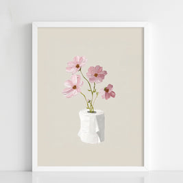 Floral Toilet Paper Vase Art - Figi Home
