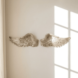 Antique Silver Angel Wings Wall Decor - Figi Home