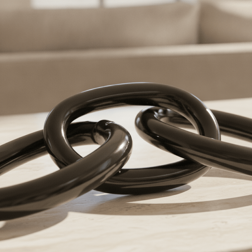 Black Chain Sculpture - Figi Home