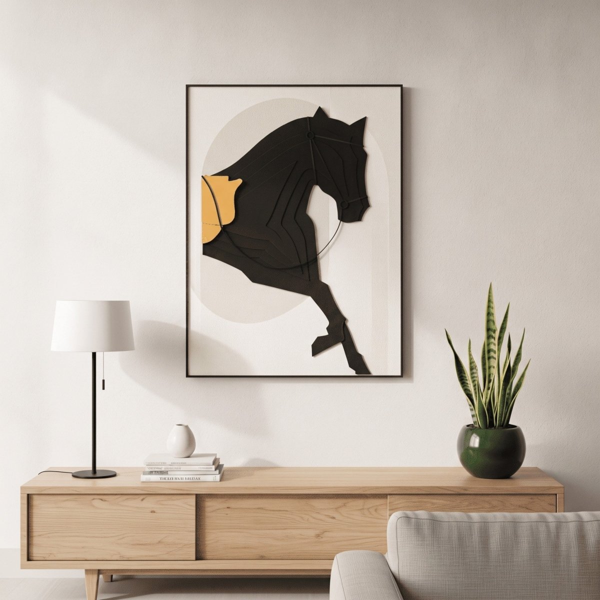 Black Horse Wall Art - Figi Home