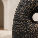 Black Textured Hole Vase - Figi Home