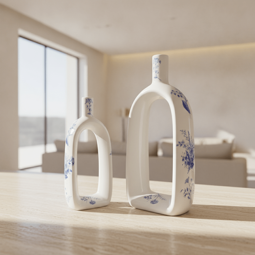 Blue Arch Vases - Figi Home